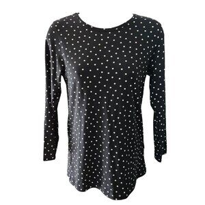 Gudrun Sjoden Womens X-Small Polka Dot Lyocell Blend Top Office Capsule NEW